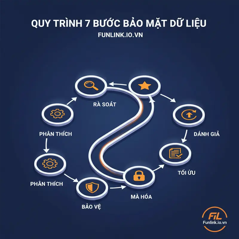 Infographic 7 bước tuân thủ Nghị định 13/2023/NĐ-CP dành cho doanh nghiệp số.
