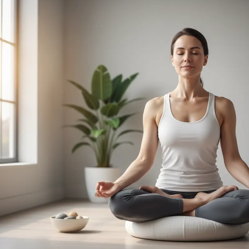 Một người đang ngồi thiền và tập trung cao độ