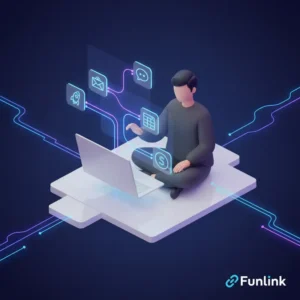 No-code AI Automation cho marketer: Sơ đồ các ứng dụng được kết nối tự động.