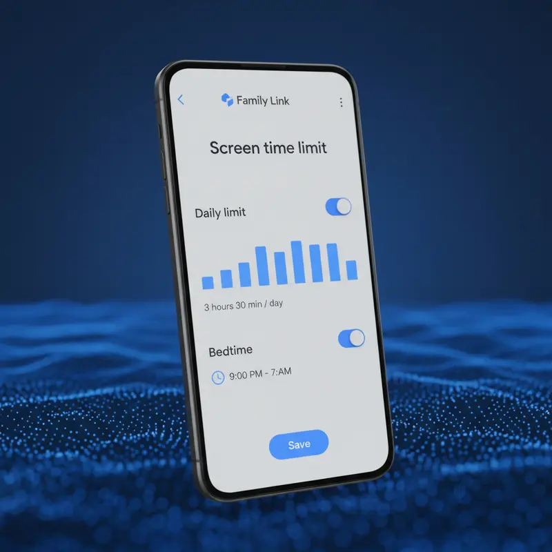 Hướng dẫn cài đặt giới hạn thời gian trên Google Family Link, một phần mềm kiểm soát của phụ huynh hiệu quả.