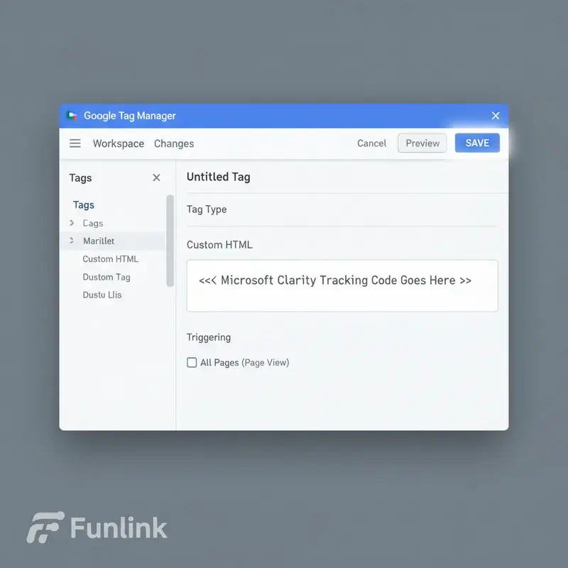 Hướng dẫn cài đặt mã tracking Microsoft Clarity bằng Google Tag Manager để bắt đầu phân tích session recording.