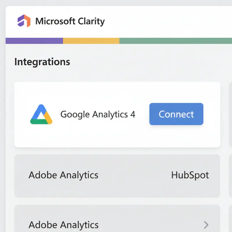 Tích hợp Microsoft Clarity và Google Analytics 4 để xem dữ liệu phân tích session recording.