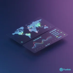 Phân tích số liệu click chi tiết trên dashboard analytics với biểu đồ và bản đồ.