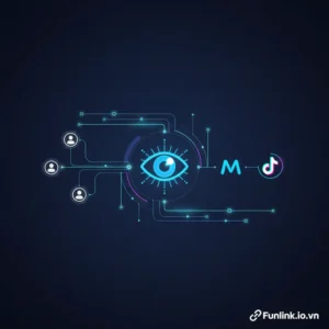 Pixel là gì trong quảng cáo - hình ảnh minh họa một con mắt kỹ thuật số đang phân tích dữ liệu người dùng.