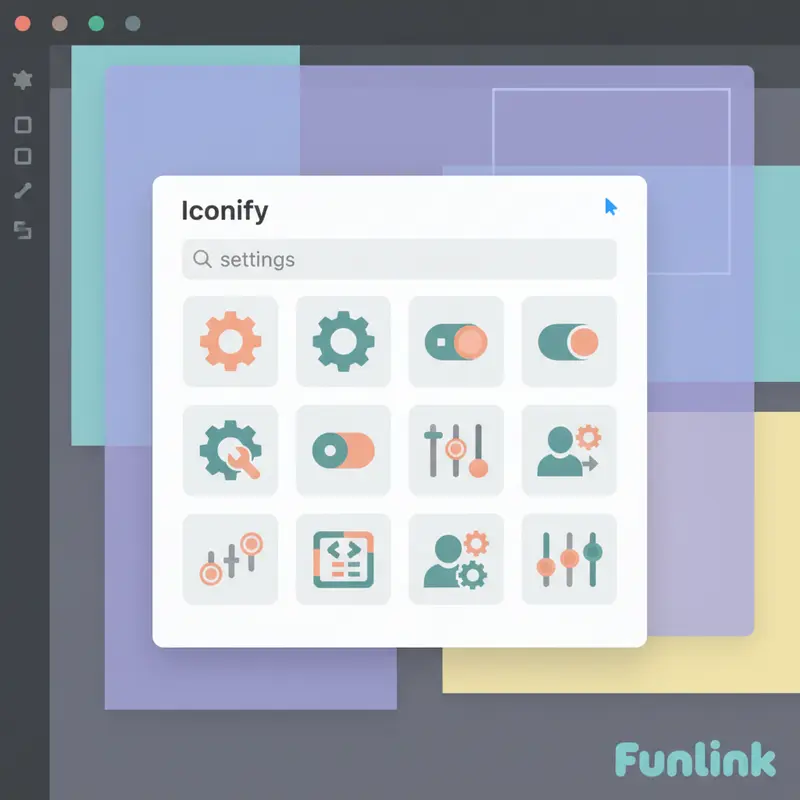 Giao diện tìm kiếm icon của plugin Figma Iconify.
