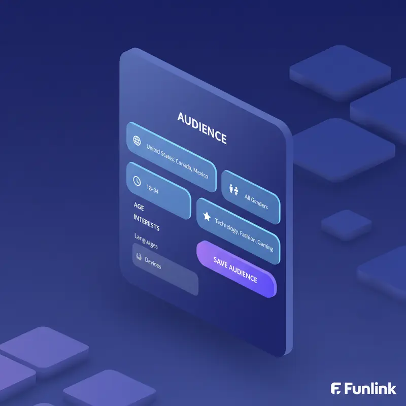 Giao diện thiết lập đối tượng mục tiêu cho quảng cáo TikTok traffic, bao gồm vị trí, độ tuổi và sở thích.