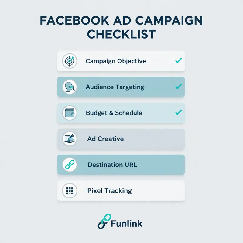 Checklist các bước cần kiểm tra khi tạo quảng cáo traffic Facebook hiệu quả.