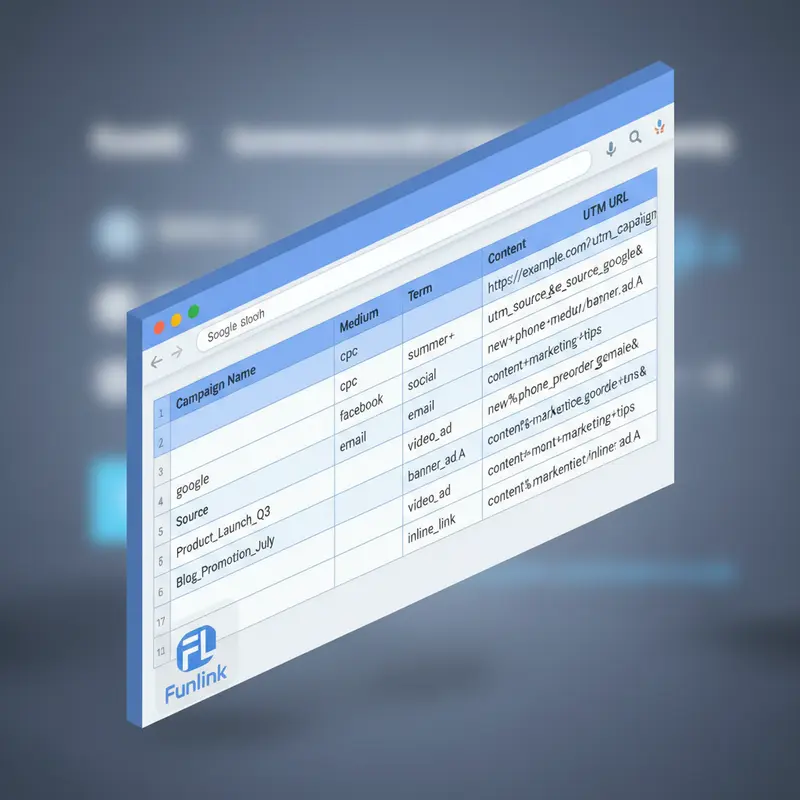 Template file quản lý quy tắc đặt tên UTM hiệu quả bằng Google Sheets.