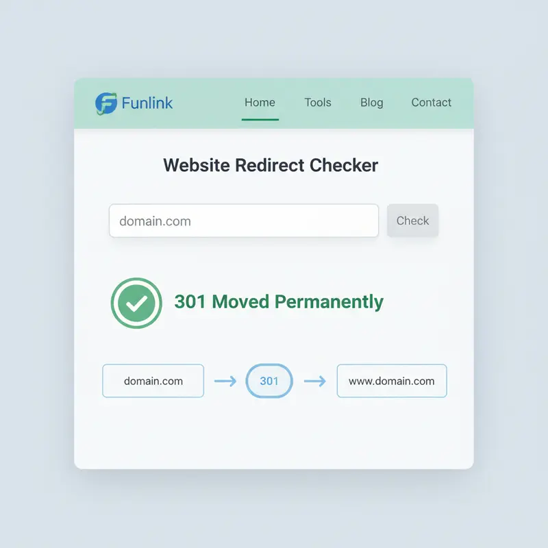 Công cụ Redirect Checker kiểm tra redirect từ non-www sang www trả về mã 301