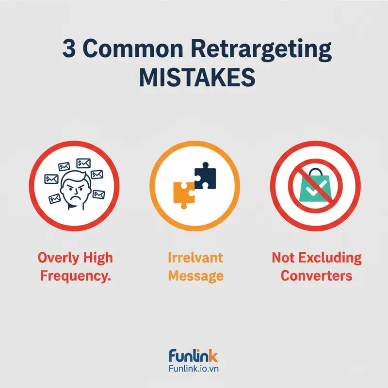 Infographic 3 sai lầm cần tránh khi sử dụng Retargeting là gì.