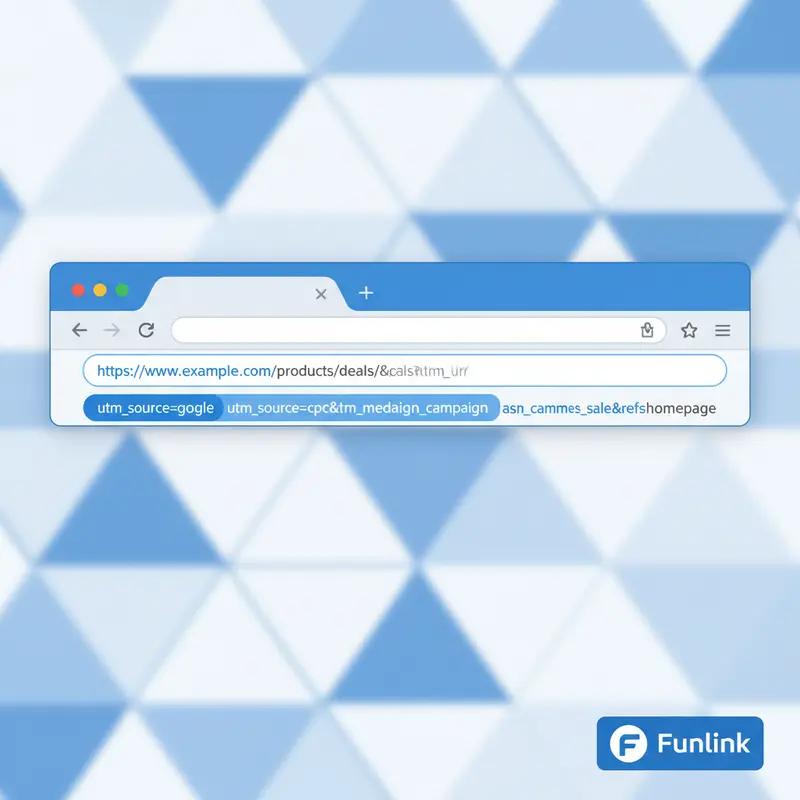 Ví dụ về một link đã gắn UTM với các tham số utm_source, utm_medium, utm_campaign trước khi rút gọn link.