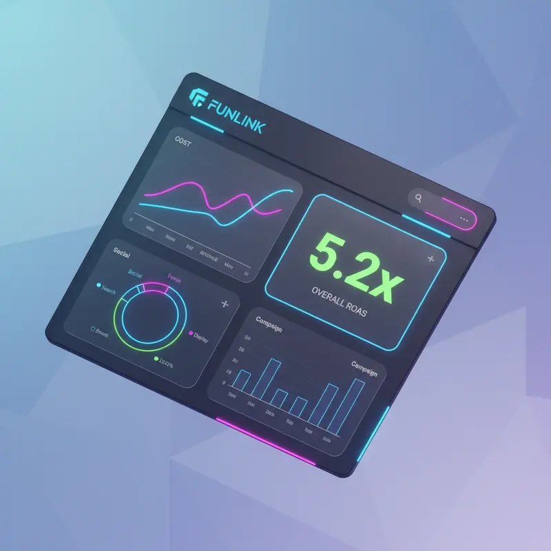 Dashboard Looker Studio hoàn chỉnh hiển thị ROAS sau khi rút gọn link UTM và hợp nhất dữ liệu.