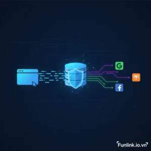 Server-side tracking là gì - Sơ đồ minh họa luồng dữ liệu an toàn và chính xác.
