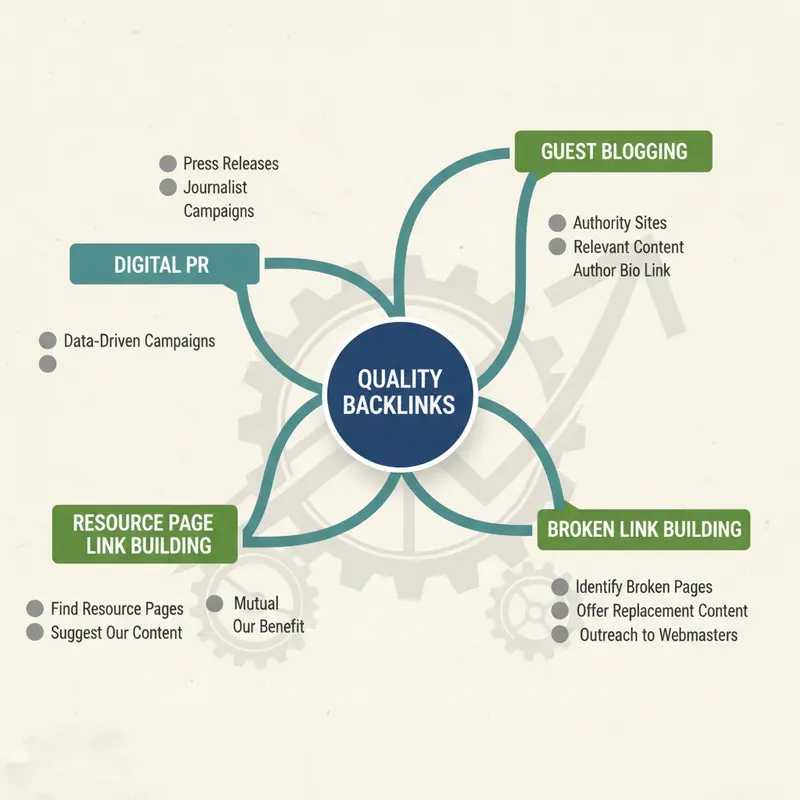 Sơ đồ chiến lược xây dựng backlink chất lượng và an toàn