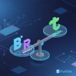 So sánh các công cụ rút gọn link hàng đầu: Bitly, Rebrandly và TinyURL đặt trên bàn cân.