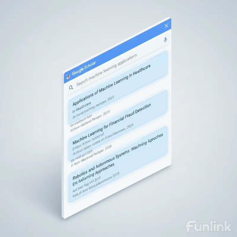 Giao diện tìm kiếm của Google Scholar với từ khóa machine learning applications.