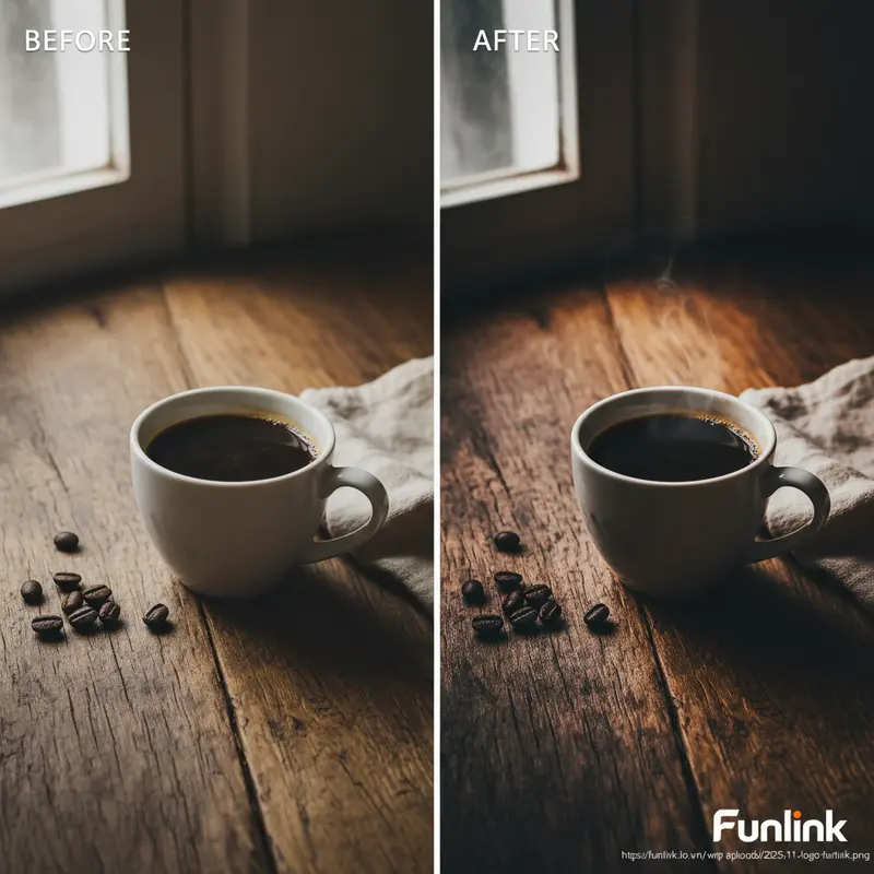 Ví dụ về việc sử dụng Instagram để đăng ảnh đẹp hơn, so sánh ảnh trước và sau khi chỉnh sửa bằng VSCO.