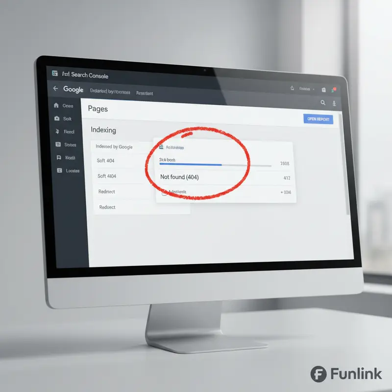 Sử dụng Google Search Console để tìm lỗi 404 không tìm thấy trên website.