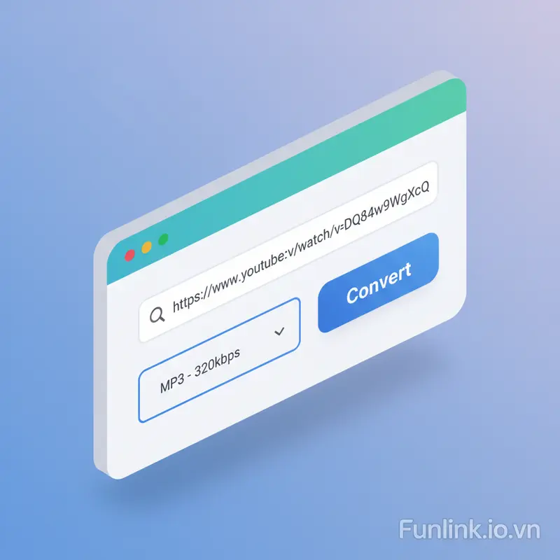 Giao diện công cụ trực tuyến dùng để tách nhạc từ video YouTube.