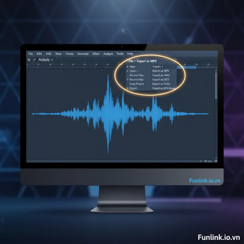 Sử dụng phần mềm Audacity để tách nhạc từ video và chỉnh sửa sóng âm.