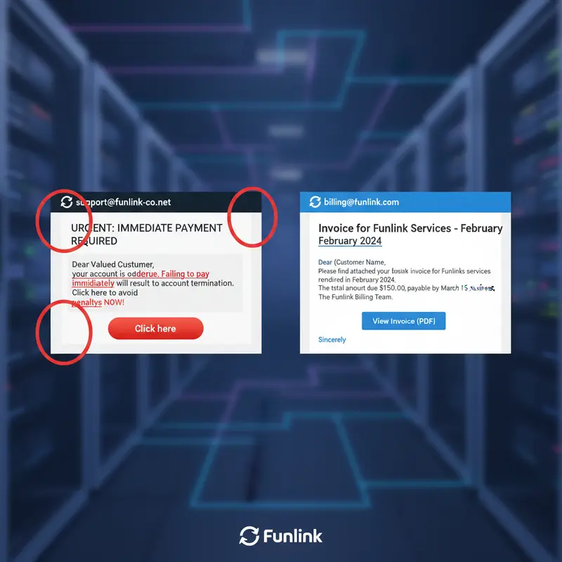 So sánh email tấn công phishing giả mạo sếp và email thật để nhận biết dấu hiệu lừa đảo.