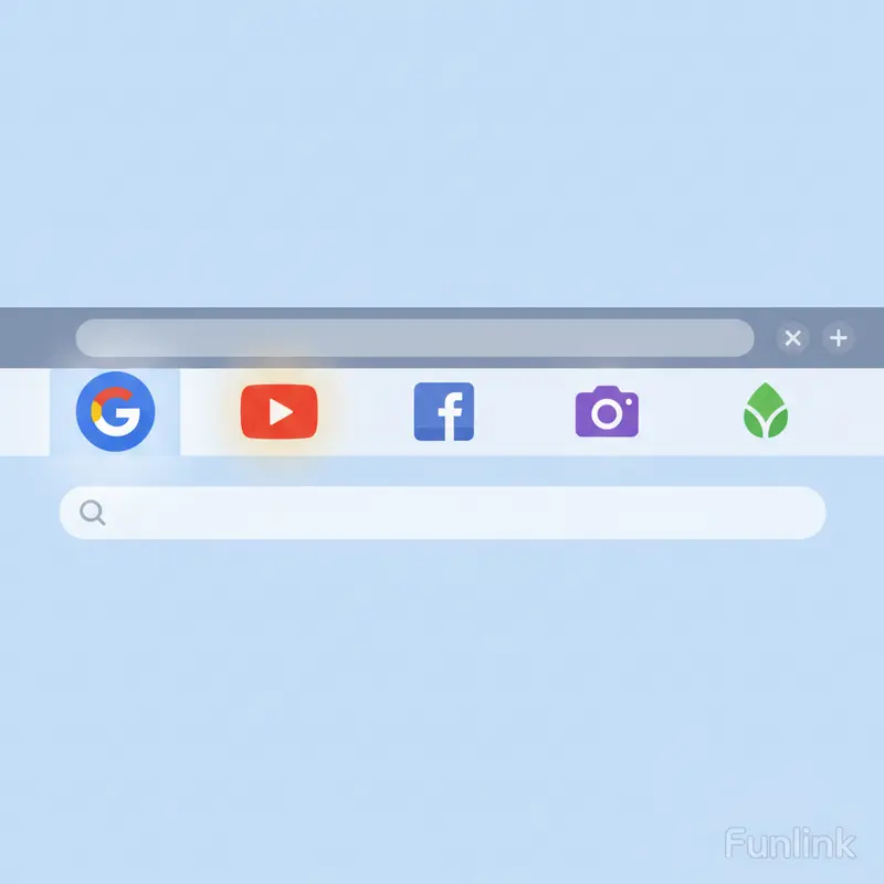 Ví dụ về favicon của các thương hiệu lớn giúp việc tạo favicon online thêm dễ nhận diện.