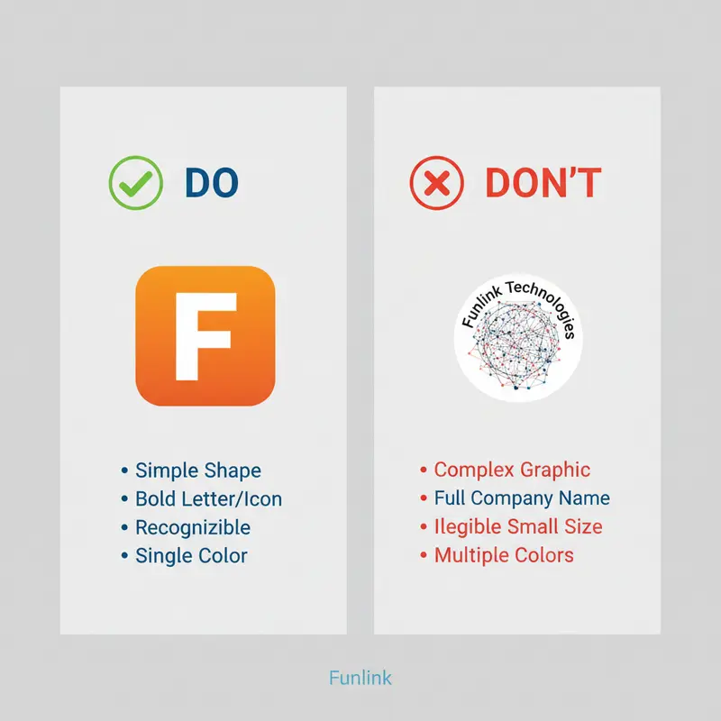 So sánh thiết kế favicon online hiệu quả và không hiệu quả để tăng nhận diện.