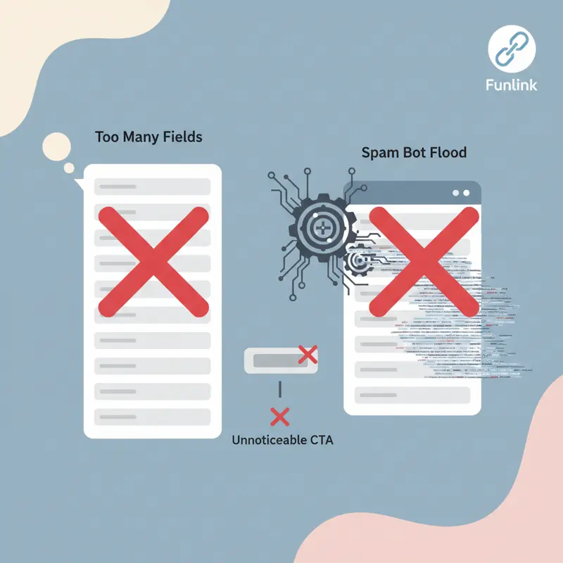 Các sai lầm phổ biến cần tránh khi tạo form liên hệ đơn giản.