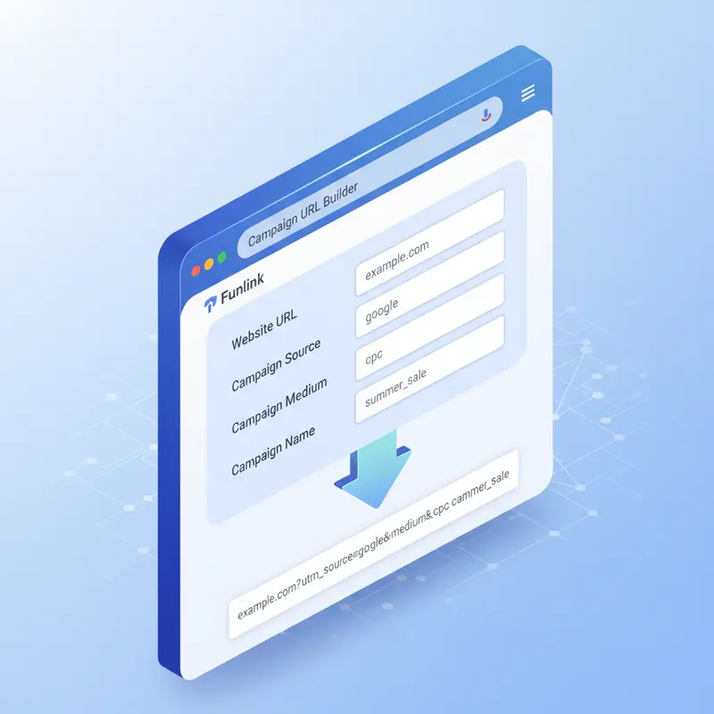 Giao diện công cụ Campaign URL Builder của Google để tạo mã UTM tracking.