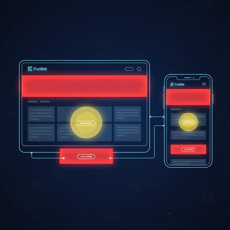 Sơ đồ heatmap cho thấy các vị trí vàng để tạo nút call to action trên website, thu hút sự chú ý của người dùng.