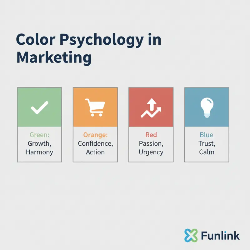 Infographic tâm lý học màu sắc trong việc tạo nút call to action, giải thích ý nghĩa các màu phổ biến.