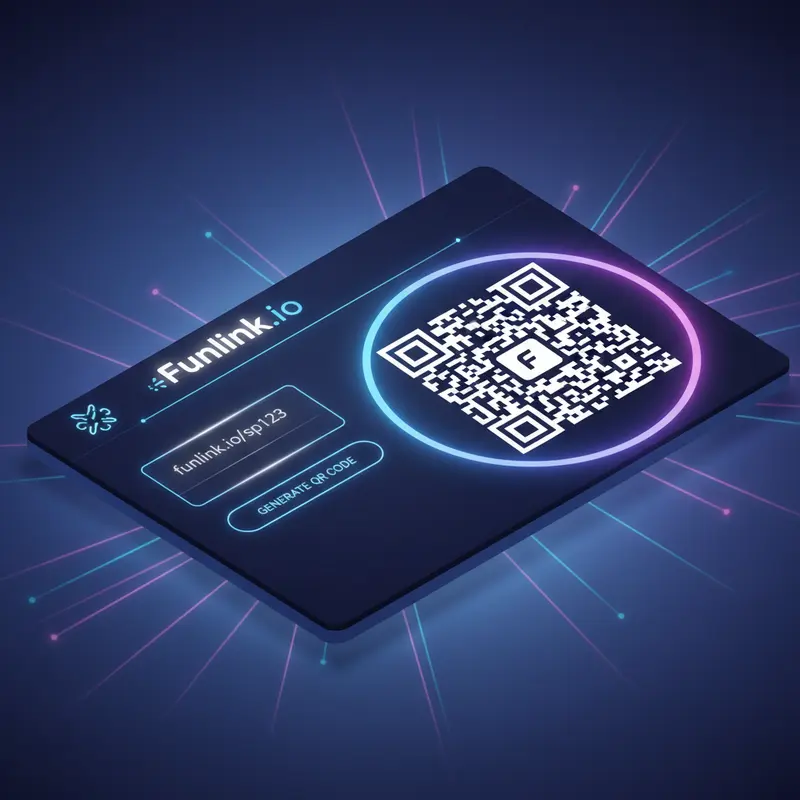 Giao diện công cụ Funlink để tạo QR code từ link rút gọn một cách nhanh chóng.