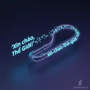 Tạo slug từ chuỗi - Minh họa quá trình chuyển đổi một chuỗi văn bản thành URL thân thiện SEO.