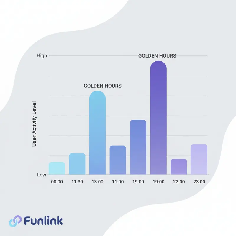 Biểu đồ khung giờ vàng để tạo video TikTok Instagram Reels viral tại Việt Nam.