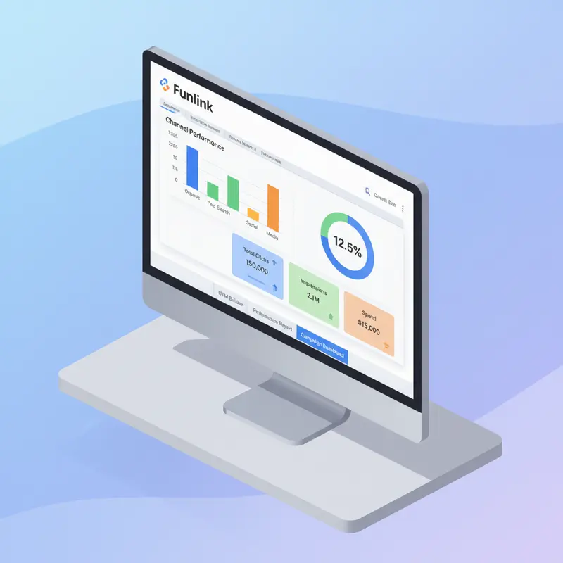 Giao diện template quản lý UTM trên Google Sheets với các tab chức năng UTM Builder và Dashboard.