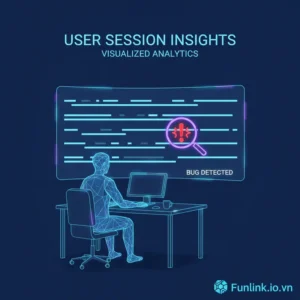 Tìm lỗi website không tái hiện được qua biểu đồ phân tích session recording.