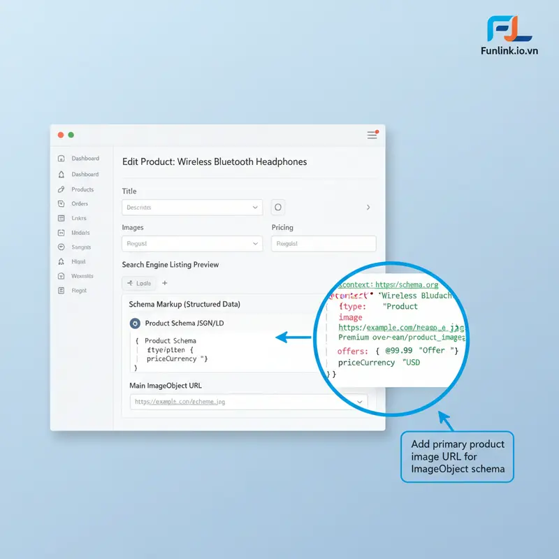 Hướng dẫn thêm Schema Markup sản phẩm để tối ưu hóa tìm kiếm hình ảnh trên Shopify.