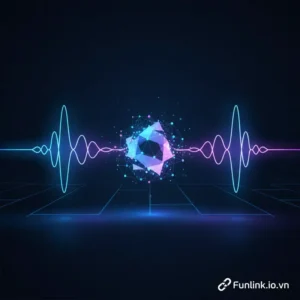 Tối ưu SEO cho tìm kiếm giọng nói - Minh họa sóng âm thanh chuyển thành dữ liệu trên giao diện kỹ thuật số.