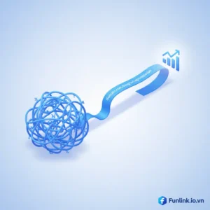 Tối ưu URL cho trải nghiệm người dùng với hình ảnh minh họa một đường link rối rắm được gỡ thành một đường thẳng.