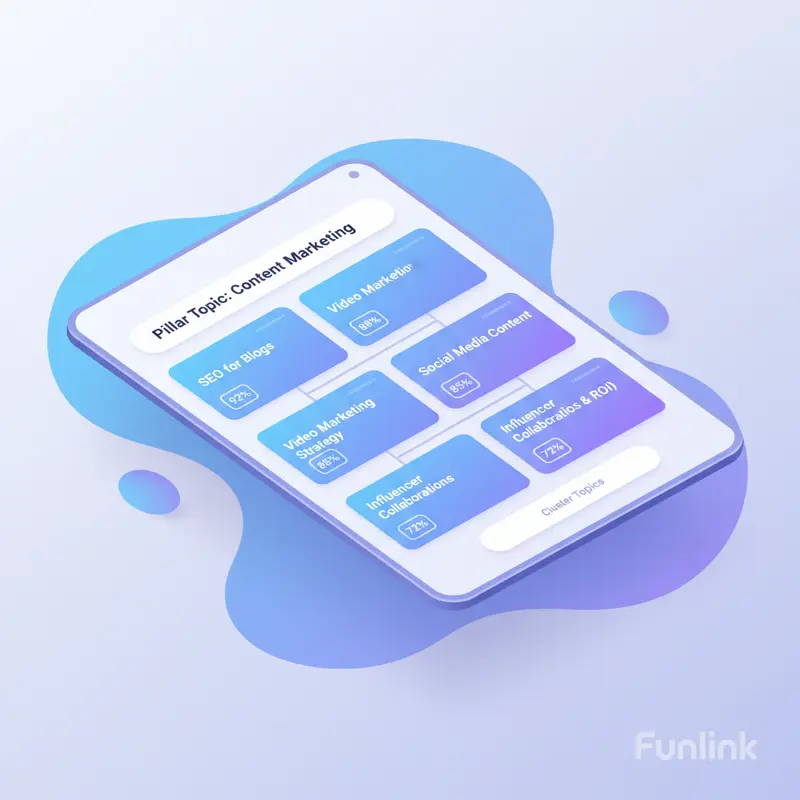 Giao diện công cụ AI gợi ý chủ đề cho mô hình Topic Cluster