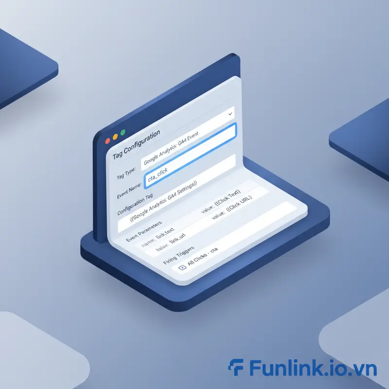 Hoàn tất cấu hình thẻ GA4 Event để gửi dữ liệu tracking click button về Google Analytics.