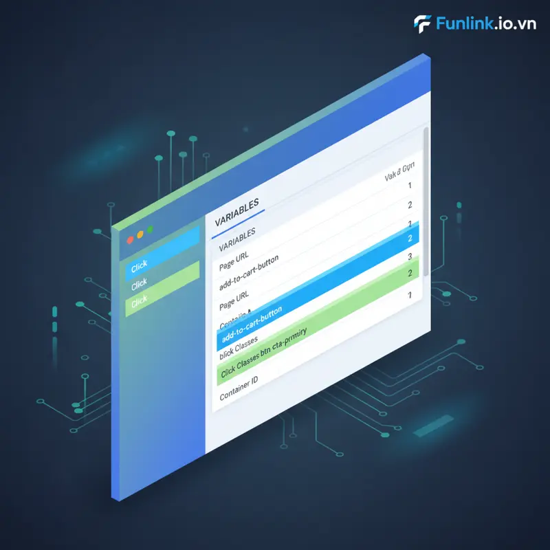 Sử dụng GTM Preview mode để xem giá trị Click ID và Click Classes sau khi tracking click button.