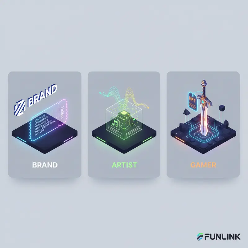 Các ứng dụng đột phá trong tương lai của NFT: ticketing, thẻ thành viên, bản quyền âm nhạc và vật phẩm game.