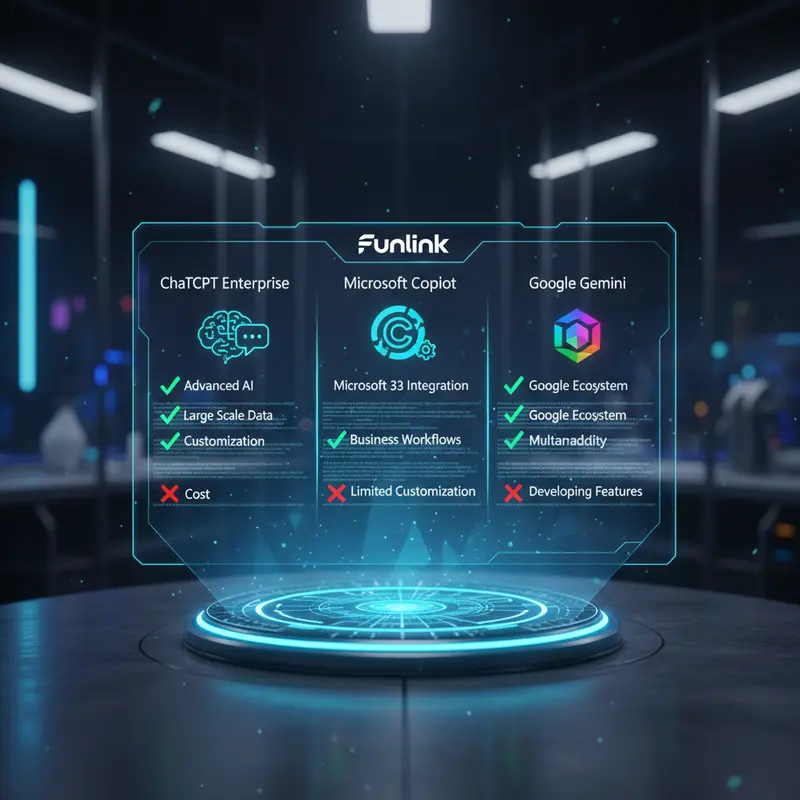 Bảng so sánh tính năng ChatGPT Enterprise Microsoft Copilot và Gemini