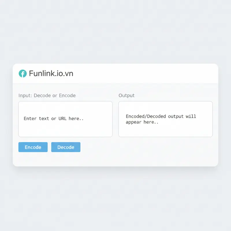 Giao diện công cụ URL Encoding và Decode online miễn phí.