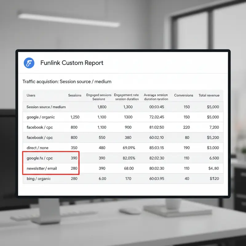 Báo cáo Source/Medium trong Google Analytics 4 cho thấy hiệu quả tracking khi tìm hiểu UTM là gì.