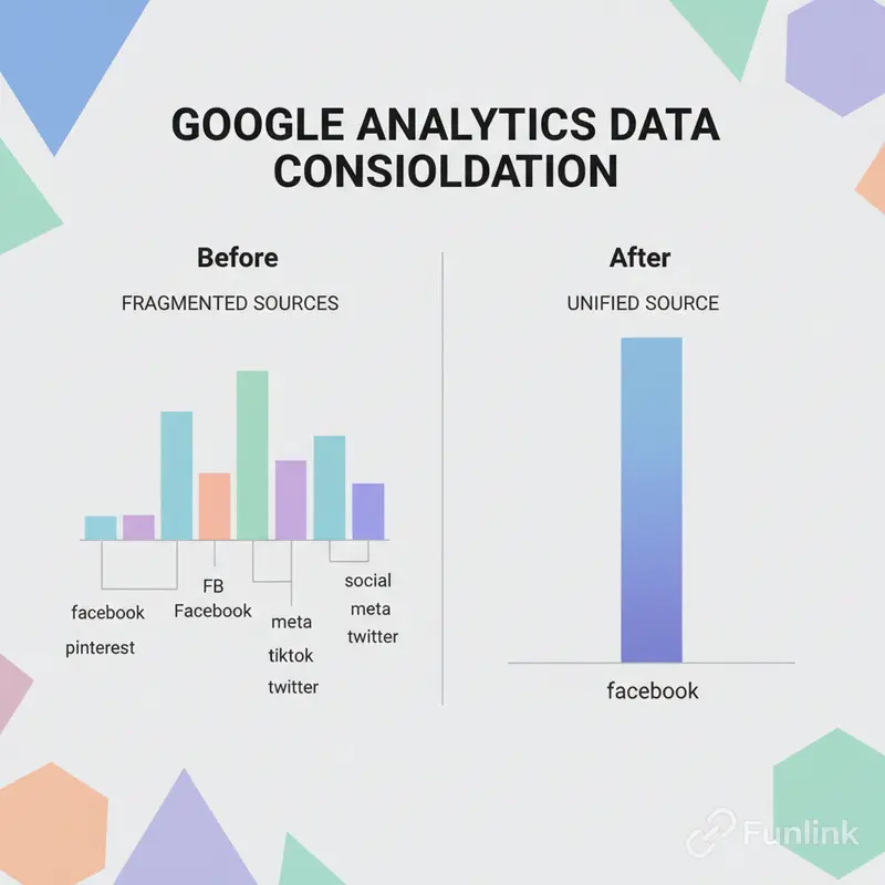 Biểu đồ so sánh dữ liệu Google Analytics trước và sau khi có utm naming convention.