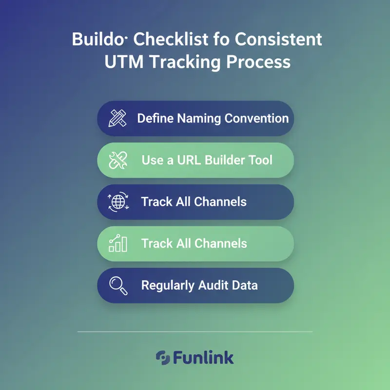 Checklist các bước xây dựng quy trình UTM tracking nhất quán cho doanh nghiệp