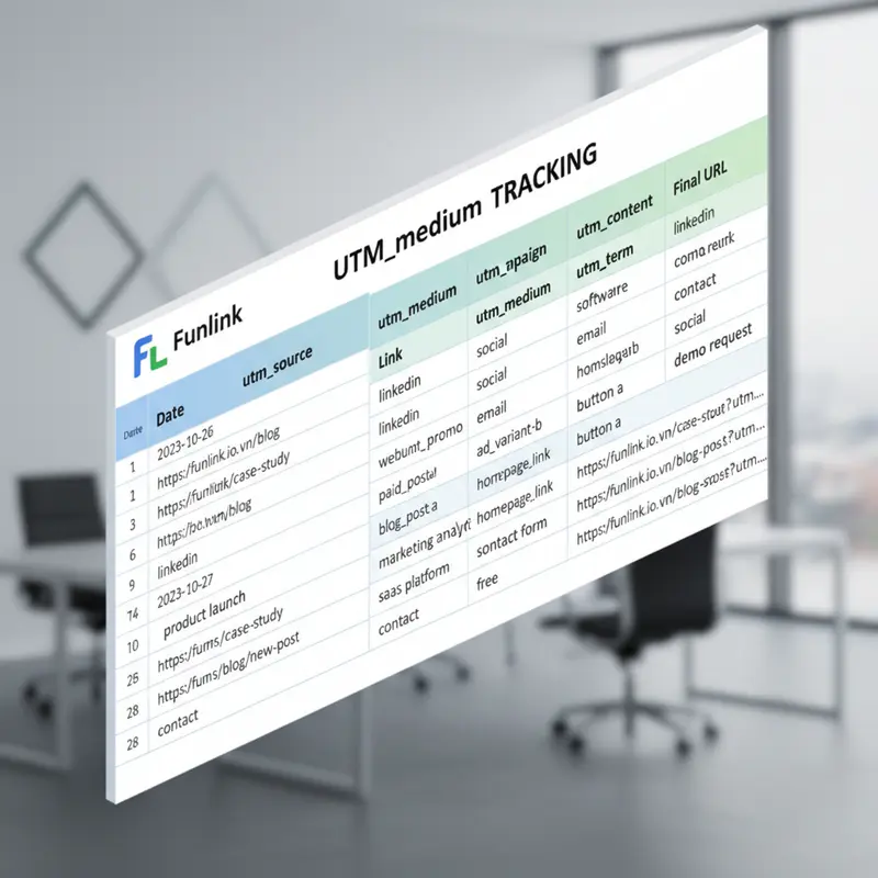 Mẫu Google Sheet quản lý UTM tracking cho LinkedIn hiệu quả.