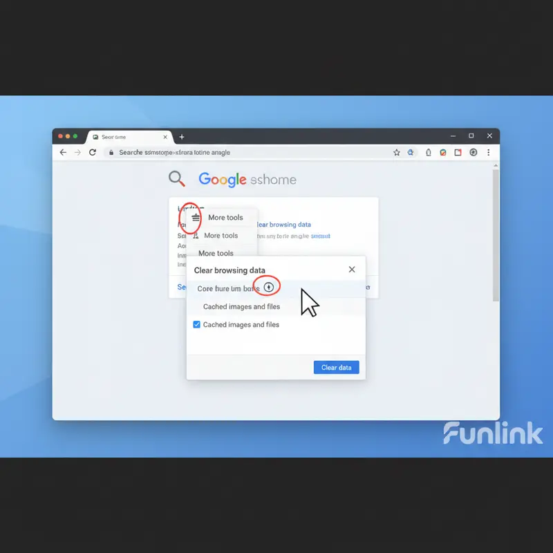 Hướng dẫn các bước xóa web cache trên Google Chrome.